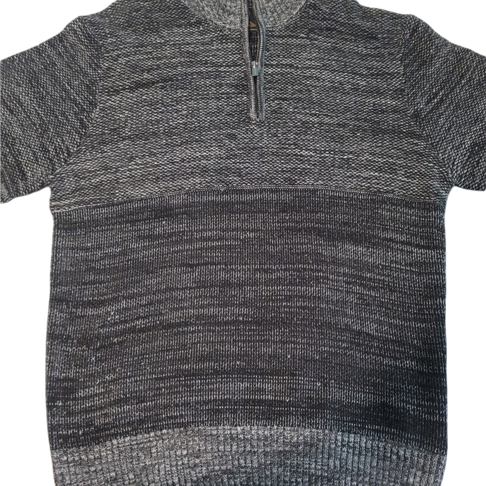 Men's F/X Fusion sweater,black and gray,Size L
